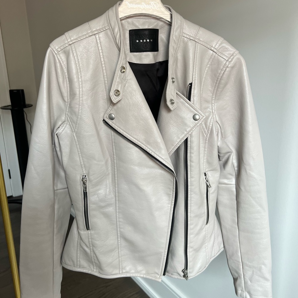 Blank NYC Taupe Leather Jacket